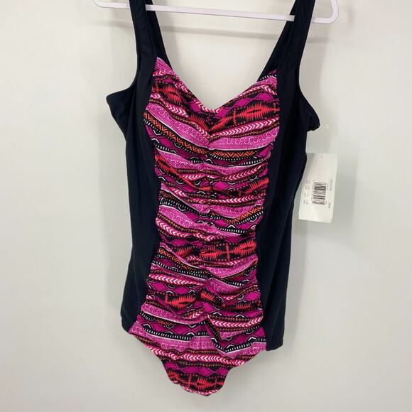 Penbrooke Swimsuit One Piece Aztec Bathing Swim Suit NEW Size 24W - Picture 1 of 13